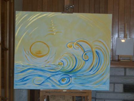 Le bateau dans les vagues